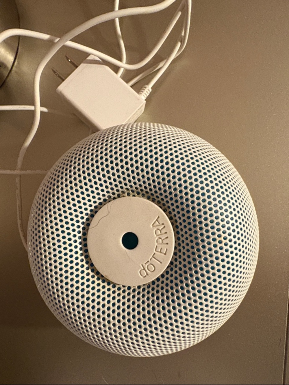 Doterra White Diffuser with Blue Interior Accent